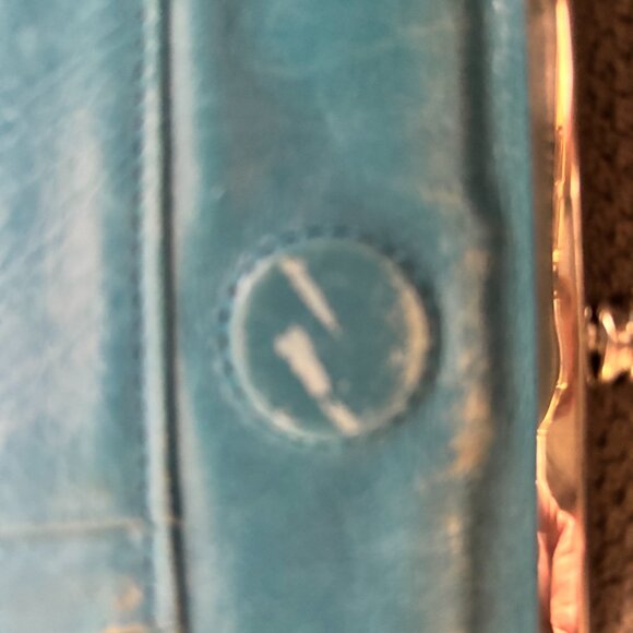 HOBO International Lauren Clutch Leather Wallet - Turquoise - Picture 9 of 9